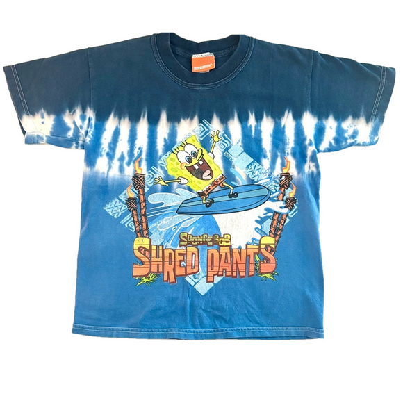 Vintage Other - Vintage Kids 2002 SpongeBob Square Pants Surfing T-Shirt Tee Size YS 6/8